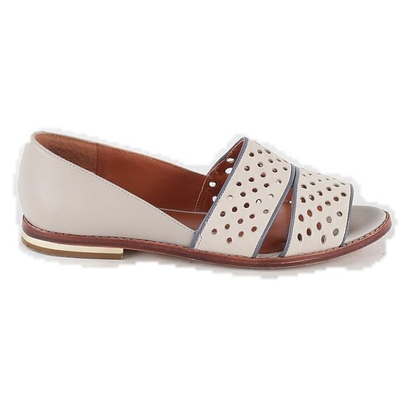 Rebecca Minkoff Sadie Perforated Leather Ballet Flat Women's Size‎ 6.5M Open Toe - Picture 1 of 8